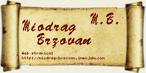 Miodrag Brzovan vizit kartica